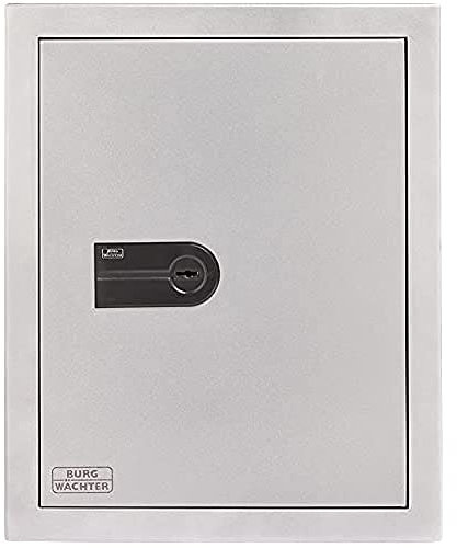 Burg-Wächter Möbeltresor mit Zahlencode und Fingerprint-Modul, Karat, Feuergeschützt, Widerstandsgrad 0 (N), 25,80 l, 48,0 kg, MT 640 E FP, Grau