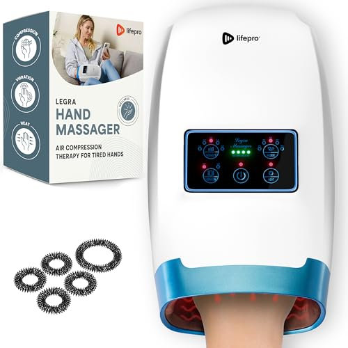 LifePro Masajeador de Manos Con Calor y Compresión Para Artritis, Túnel Carpiano y Articulaciones Rígidas - Terapia Para Muñecas y Dedos, Alivio del Dolor