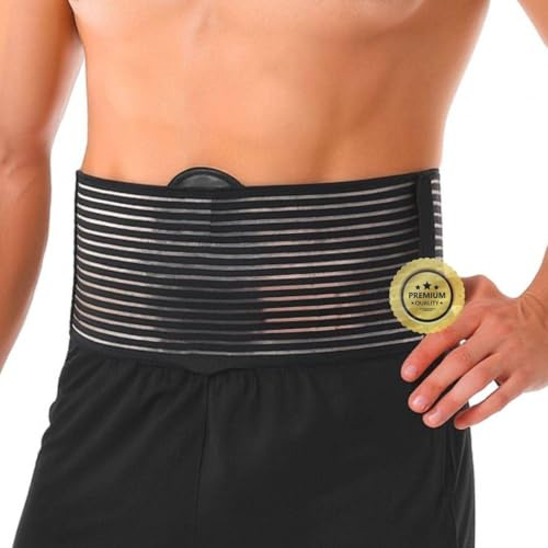 OrtoPrime Cinturón Faja HERNIA UMBILICAL Hombre y Mujer - Cinturón de Soporte Abdominal Postquirúrgica (Talla L/XL 90-125CM)