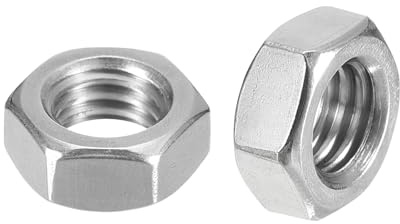 METALLIXITY Tuercas Hexagonales (5/16-24) 50 Unidades Hardware de Acero Inoxidable 316 con Rosca Gruesa - para Reparaciones Caseras Maquinaria Plata