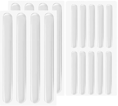 BOPRKTM 18 Pièces Transparente Pieds Adhésifs Amortisseur porte placard Tampons de Protection Transparents Patin Antiderapant Silicone Antibruit Pieds Adhésifs,pour Verre, porte, tiroirs, Armoires