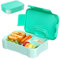Zeripikfoasp Brotdose Kinder mit Fächern 900ML, Lunchbox Seeblau Bento Box BPA-frei, Jausenbox Auslaufsichere für Mikrowellen und SpüLmaschinen, Brotzeitbox für Schule, Arbeit, Picknick
