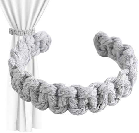Abrazos de cortina trenzados - cuerda decorativa, abrazos hechos a mano, para una decoración navideña ideal para las vacaciones | Elegantes abrazos para la sala de estar, el dormitorio y la oficina
