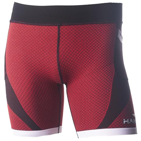 HANKER Mallas Running Hombre Cortas Compresión Firme Mallas Cortas Hombre Deporte Trail con Bolsillos