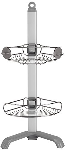 simplehuman Corner Shower Caddy, Stainless Steel and Anodized Aluminum