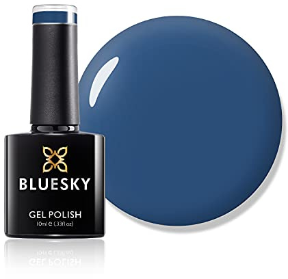Bluesky Gel Nail Polish, Blue Rapture 80558, Blue, Dark,Winter Long Lasting, Chip Resistant, 10 ml (Requires Drying Under UV LED Lamp)