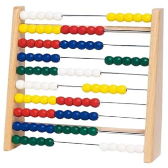 Goki TT610 Toys Pure Rechenrahmen, 17 x 5 x 16,5 cm, Holz, 100 Perlen, Mehrfarbig