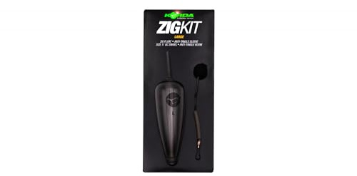 Korda Zig Float Medium, Blow-Moulded Fishing Tackle, Precision Design, Tangle-Free with QC Swivel and Sleeve Included, Ideal for Adjustable Zig Rigs, Durable and Reliable Fishing Accessory