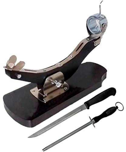 Support à jambon inclinable professionnel en acier inoxydable avec couteau de coupe de haute précision et affûteur intégré