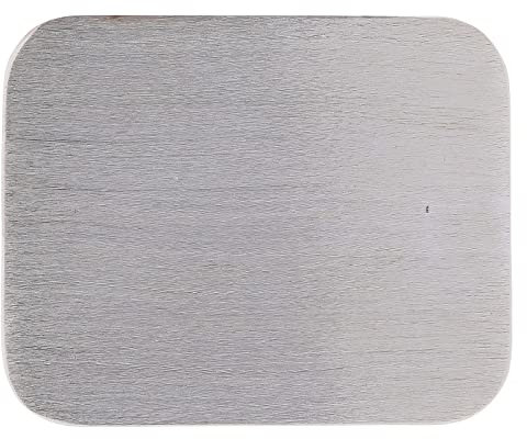 Holyart Piattino portacandela rettangolare alluminio argentato 10x8 cm