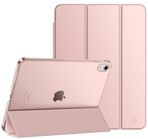 Fintie Funda para iPad 11ª Generación (A16) 2025 de 11 Pulgadas, iPad 10ª Gen de 10.9 Pulgadas (2022) - Carcasa Trasera Transparente a Prueba de Choques con Auto-Reposo/Activación,Oro Rosa