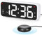 Alarm Clock for Heavy Sleepers,Loud Alarm Clock with Bed Shaker,Vibrating Alarm Clock for Bedside Bedroom,Digital Clock With 6.5 LED Screen,12/24H,4 Dimmer,4 Volume,Battery Backup,USB Charger-White