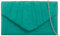 fi9® Clutch für Damen, einfarbig, Wildleder, plissiert, für Partys, Abschlussball, Abendveranstaltung, Handtasche, Geldbörse, medium (Grün)