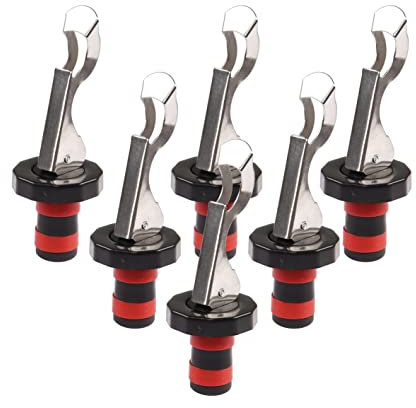 Wine Bottle Stoppers 6PCS,Lever Arm Bottle Stoppers Reusable Bottle Saver Sealer for Wine Corks Prosecco Beer Spirits Collection