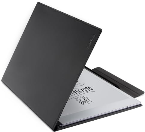 CoBak Funda magnética para tableta Remarkable 2, funda de folio ultraligera con soporte seguro para bolígrafo con hebilla magnética, solo para 10,3 pulgadas Remarkable 2 2020 apareció (negro claro)