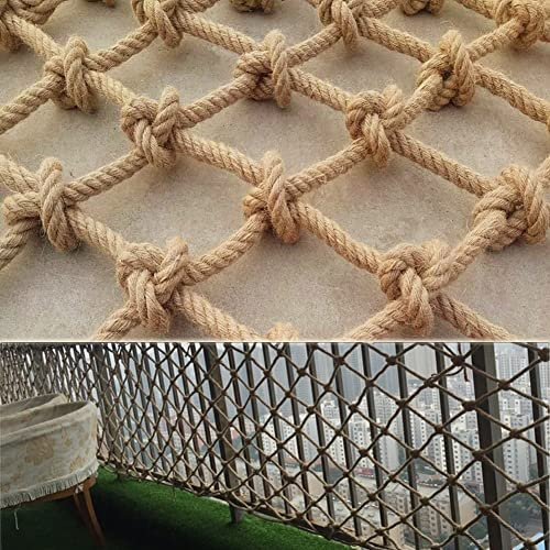 Rete in corda resistente spessa 18 mm per arrampicata 15 cm maglia dimensioni parco giochi reti per uccelli corda di iuta rete cargo per bambini e adulti durevole corda di canapa rete da arrampicata