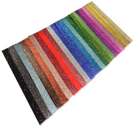 Tofficu 460pièces Papier Origami Étoiles Pliables Multicolores Avec Paillettes Arc--ciel Pour Bricolage Artistique Et Activités Manuelles