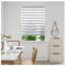 Aprica Made to Measure Day and Night Zebra Roller Window Blinds with Light Filtering Privacy - Easy Fit Roller Blinds (Colour Light Grey - Width 40cm Max - Drop 160cm)