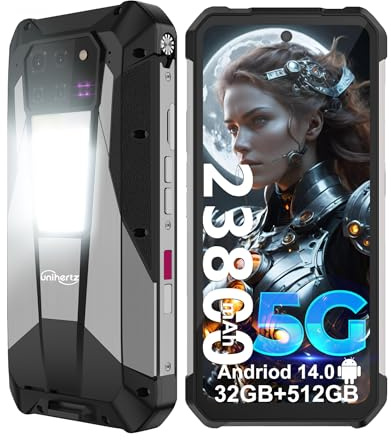 8849PRO Tank 3 Pro Rugged Smartphone, Android 14 5G Cell Phone with Projector, 32GB RAM+512GB ROM, 6.79 Waterproof Outdoor Mobile Phones Unlocked, 23800mAh/OTG/GPS(Support T-Mobile&Verizon Only)