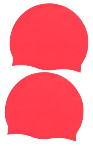 HONMEET 2pcs Swim Cap Large Size Silicone Comfortable Swimming Hat for Adults Boys and Girls