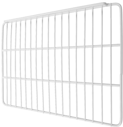 Mikikit Estante Metálico Reforzado para Congelador con Protector Lateral Rejilla para Frigorífico y Organizador Resistente para Almacenamiento Ordenado