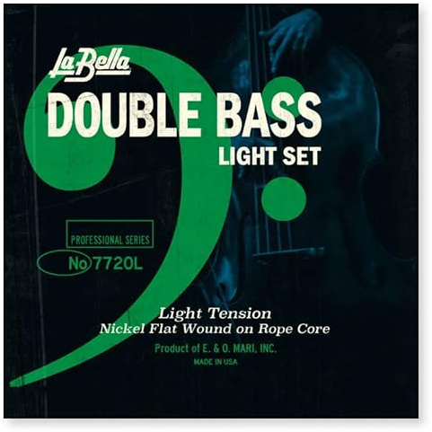 La Bella 7720L Double Bass Light Nickel Flat Wound on Rope Core String 7721L-G-7724L-E