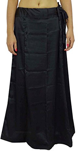IBA Indianbeautifulart Satin Silk Saree Petticoat Underskirt Bollywood Indian Lining For Sari