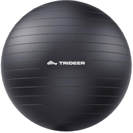 Trideer Yoga Ball – Exercise Ball for Pregnancy, Fitness & Home Workouts | Lab-Tested Anti-Burst design, non-slip surface & durable material ensure safe, comfortable support for pregnancy & exercise