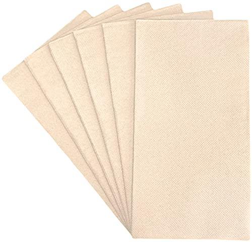Lifey Paper Guest Towels - Bathroom Napkins with Absorption Pockets | 250 Pack, 7.64 x 4.05, 2 Ply, 1/8 Folded | Natural Tan Color