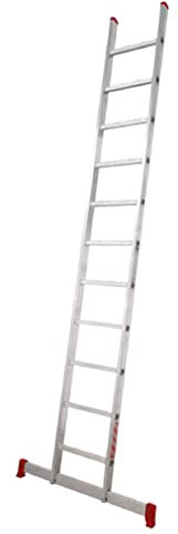 BTF Escalera de Apoyo en Aluminio 1 Tramo Serie Profi 3,0 Metros, 11 Peldaños | La Escalera versátil y Ligera para la utilización del día a día. Ref.: BTF-ESE8030