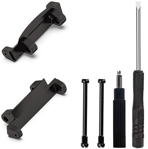 Lijinlan Metal Watch Band Adapter Fit for Amazfit T-Rex 2 Watch Connector with Screw Rod Link Bar Screwdrivers Remove Tool Clasp Connect 22mm Strap for Amazfit T-Rex2 Accessory (Black)