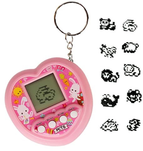 Luckxing Digitales Haustier | Virtuelle elektronische Haustiere mit 168 Haustieren | Nostalgischer virtueller Haustier-Schlüsselanhänger, lustiges Giga-Haustier, tragbares Kinderspielzeug für Jungen