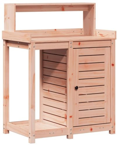 vidaXL Table de Rempotage avec Étagères, Table de Plantation avec Rangement, Banc de Rempotage, Table à Plantes Jardin, Bois Massif de Douglas