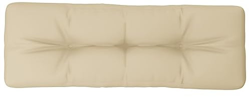 vidaXL Cojín para sofá de palets de Tela Beige 120x40x12 cm