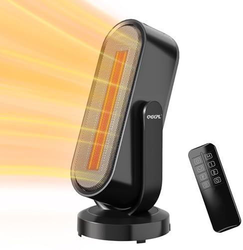 Stufetta Elettrica Basso Consumo, Termoventilatore silenzioso da 1500 W, Modalità ECO automatica, termostato 4 modalità, timer 12 ore, protezione da surriscaldamento e ibaltamento,Casa