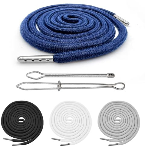 Cordones de repuesto 160 cm para sudadera con capucha y pantalones deportivos – Set de 4 unidades – Cordón elástico redondo para pantalones de chándal, ropa DIY, chaquetas y pantalones cortos