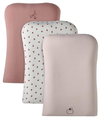 VERTBAUDET Lot de 3 housses matelas à langer lot rose TU