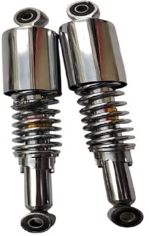 RVIFY Amortiguador Gas presión Amortiguador Trasero Izquierdo y Derecho para Motocicleta Suzuki AX100 (1 Juego, 3 Colores) Muelle neumático(Chrome Plated)