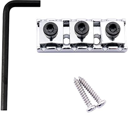 Musiclily 42mm Gitarr Översadel Locking Nut för Floyd Rose Tremolo-system, Krom