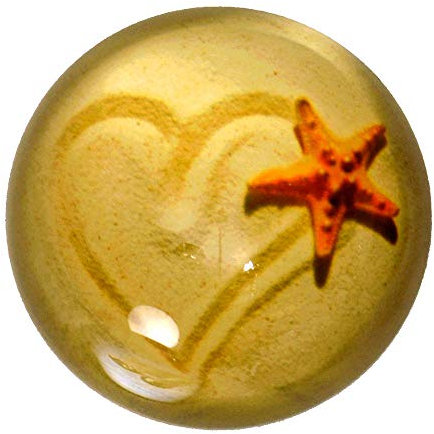 trendaffe Seestern mit Sandherz Briefbeschwerer - Seestern neben Sandherz