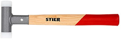STIER Hammare med Hickory-handtag, UPE/nylon (65D/70D), Ø 30 mm, backfri