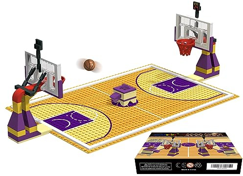 Lot de 3 blocs de construction éducatifs pour bases de basket-ball de 12,7 x 25,4 cm et 2 blocs de construction pour jeu de basket-ball compatibles avec les principales