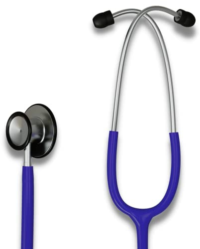 HCS Blue Stethoscope, Classic Lightweight - Medical, Dual Head Stethoscopes for Nurses, Nursing School, Student Essentials, Work, Home - 22 inch Tubing