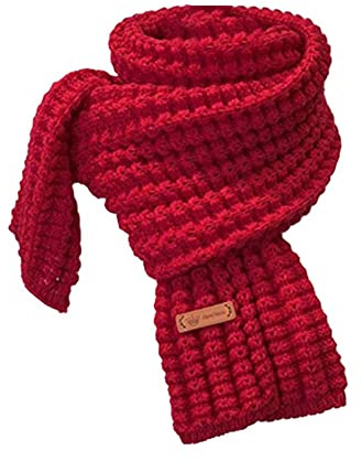 EHOTER Women Scarf Winter Knitted Scarf Fashion Women Long Scarves Female Vintage Large Scarf Soft Warm Pashmina Thickened Wool (Red)
