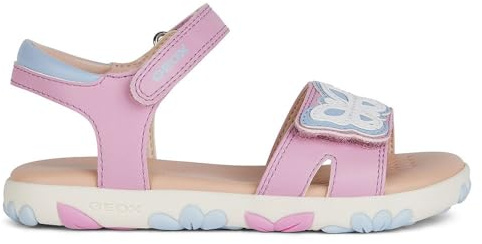 Geox Girl's J Sandal Haiti, Dk Pink Sky, 13 UK Child