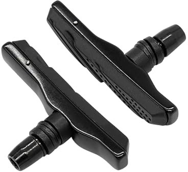 P4B | 1 Paar V-Brake Bremsschuhe Airflow 2 für Felgenbremse in Schwarz – Silent Stop – Asymmetrisch | Bremsbelag austauschbar | Selbstreinigend und optimal bei Nässe Dank Airflow-Design Profil