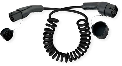 ROLINE Elbil laddningskabel typ 2, 3-fas, 480 VAC (3P+N+E), 32 A, 22 kW, spiralkabel, 5 m