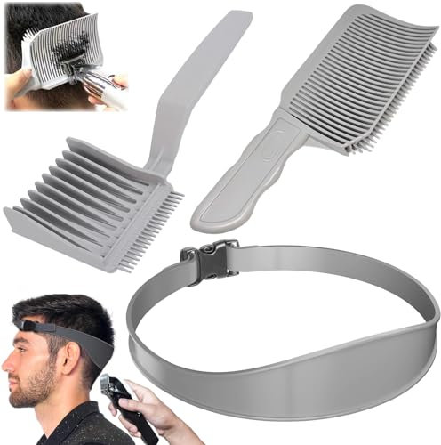 Haarschneidekamm übergang Hilfe, Haare Schneiden übergang, Barber Kamm für Männer, Haarschneide Schablone, Schablone Gebogenes Friseur Kamm, Verstellbare Haarschneide Anleitung für Herren Salon
