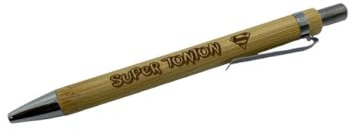 Stylo en Bois Gravé 'Super Tonton' Avec Pochette - Idée Cadeau Homme pour Noël ou Anniversaire