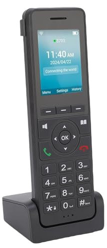 4G LTE Cordless Phone with 2.4 Color Screen, Dual SIM VoIP Desktop Phone with WiFi BT & 3 SIP Accounts for Home Office Communication